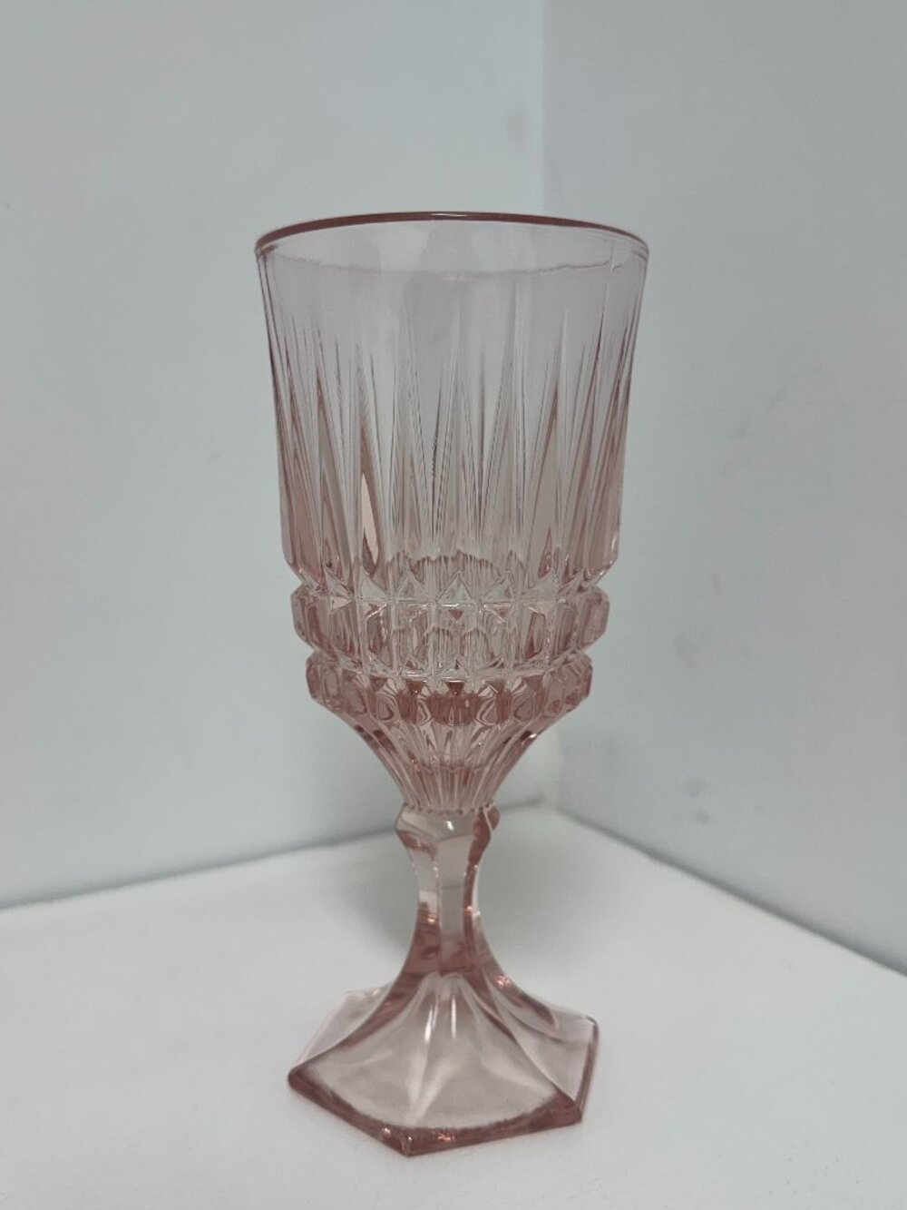 Fostoria Heritage Pink Water Goblets Set of 4 Made in USA - Picture 2 of 5
